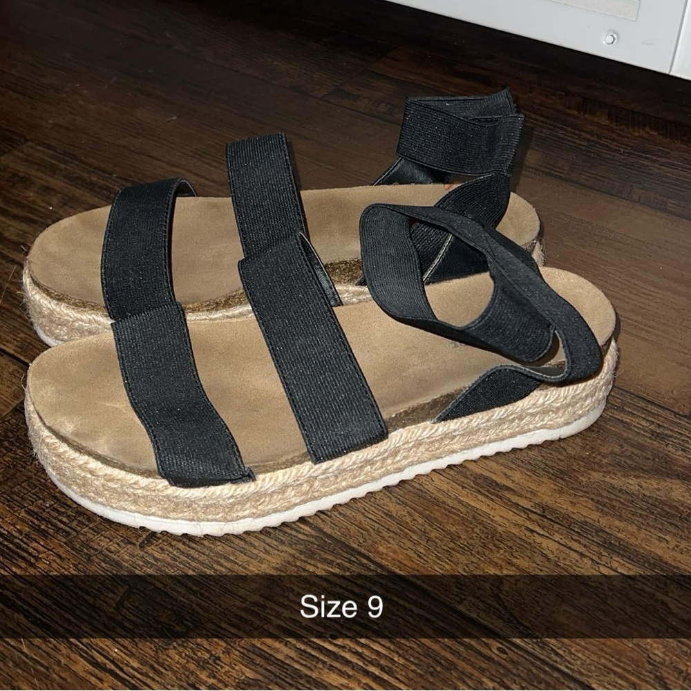 Black Espadrille Sandals